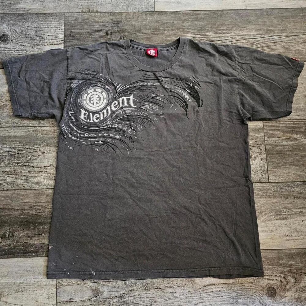 elementz grey y2k 2000's vintage grunge emo mens tshirt